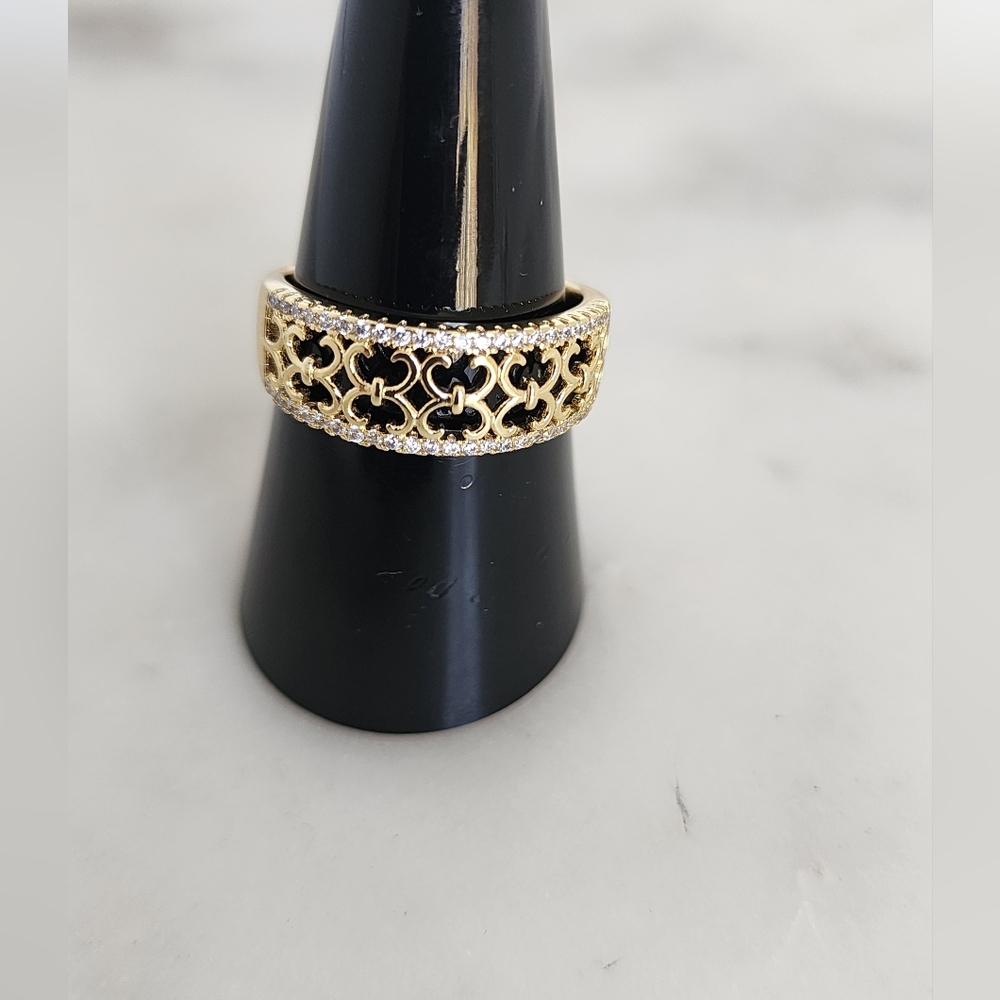Gold and Silver Tone Women's Ring Size # 8 - Picture 2 of 6